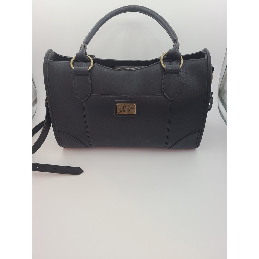 Frye and Co. Core Satchel In Black Faux Leather. Excellent Condition